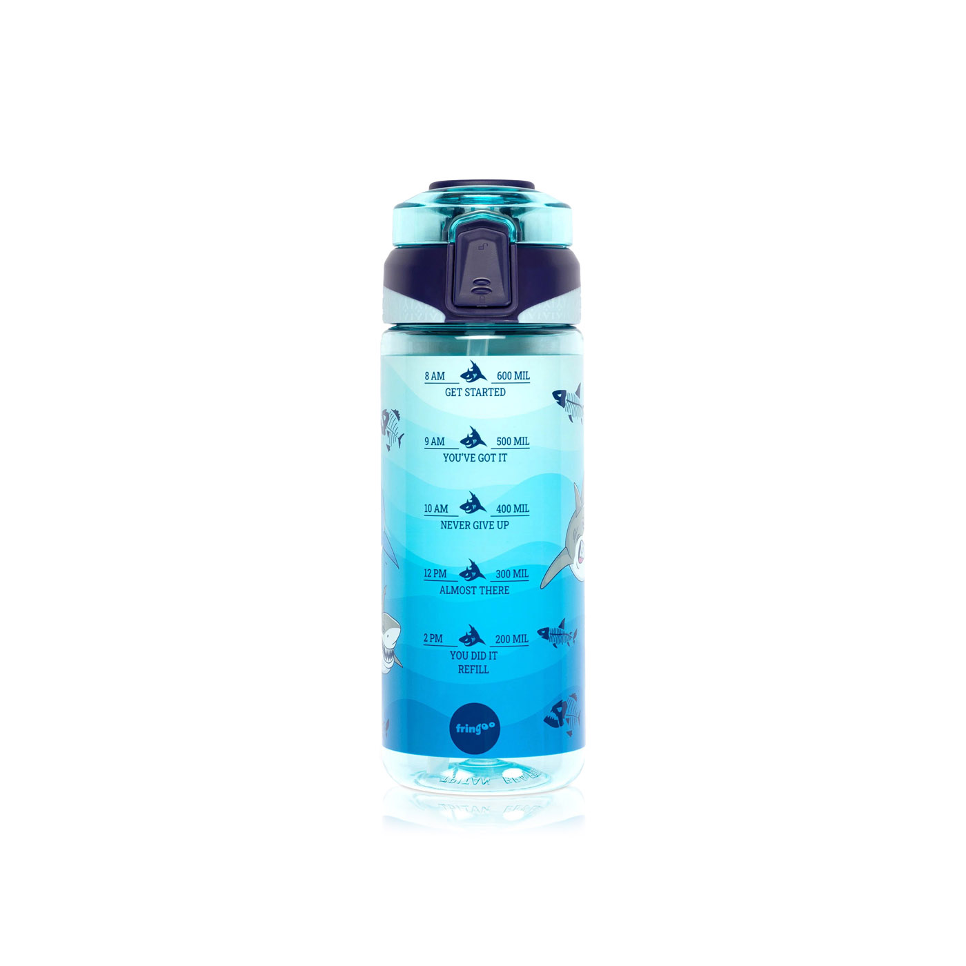 Fringoo Shark World Straw Bottle 650ml