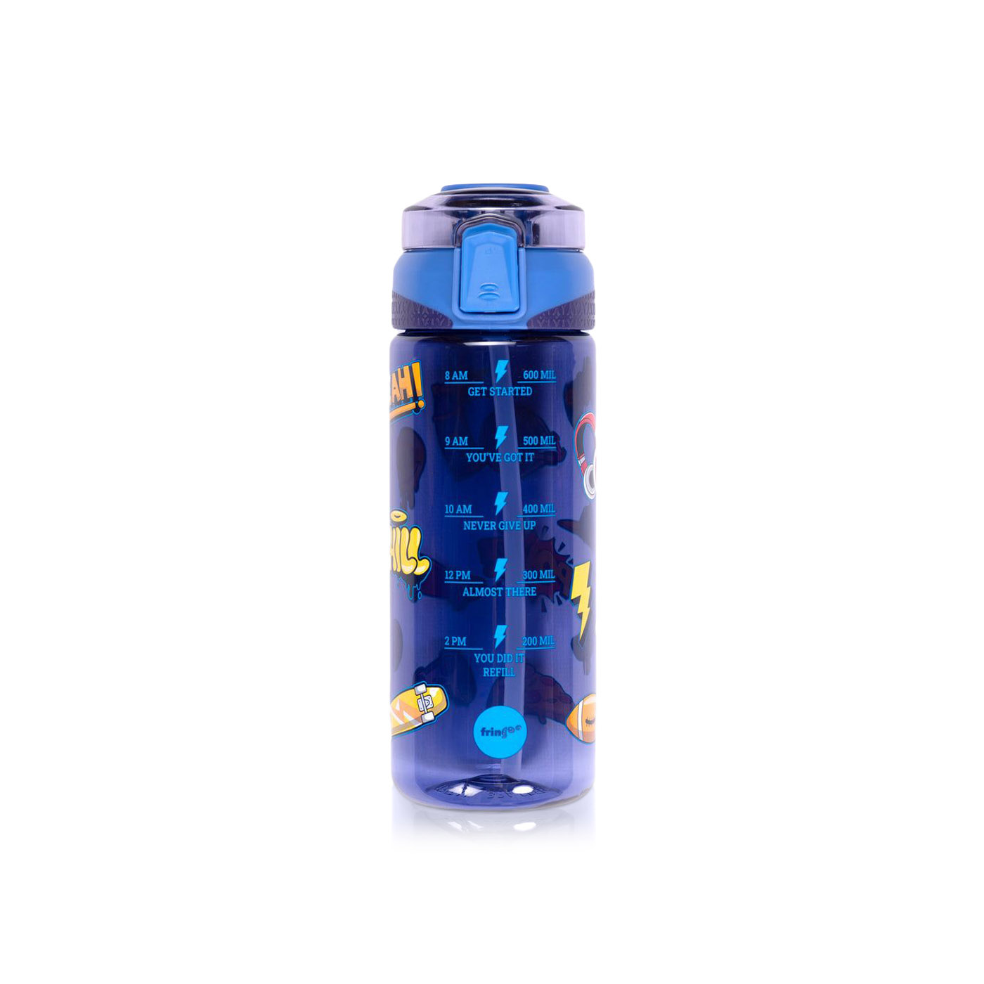 Fringoo Navy Doodles Locked Bottle