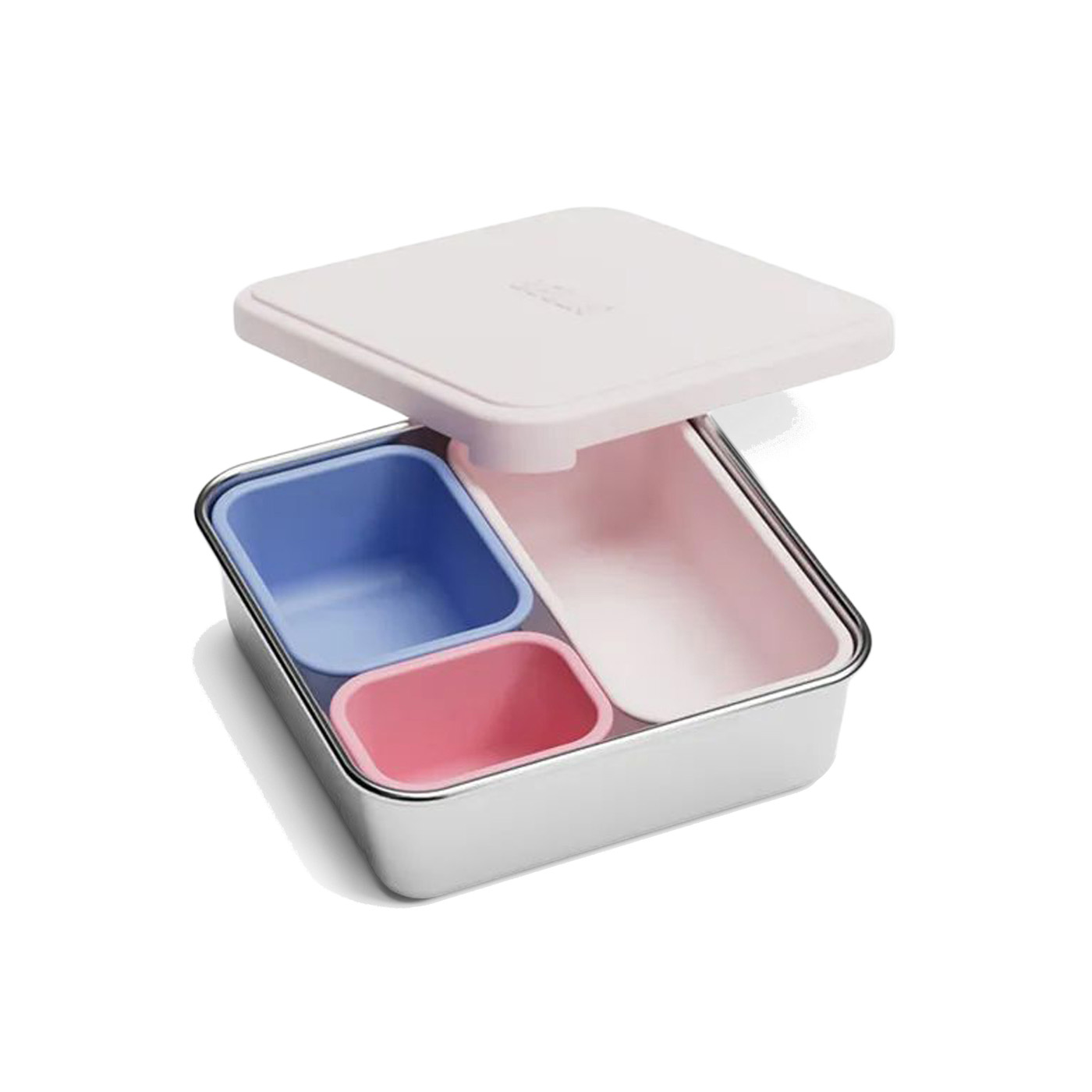Beola Stainless Steel Snack Box with Lid Pink