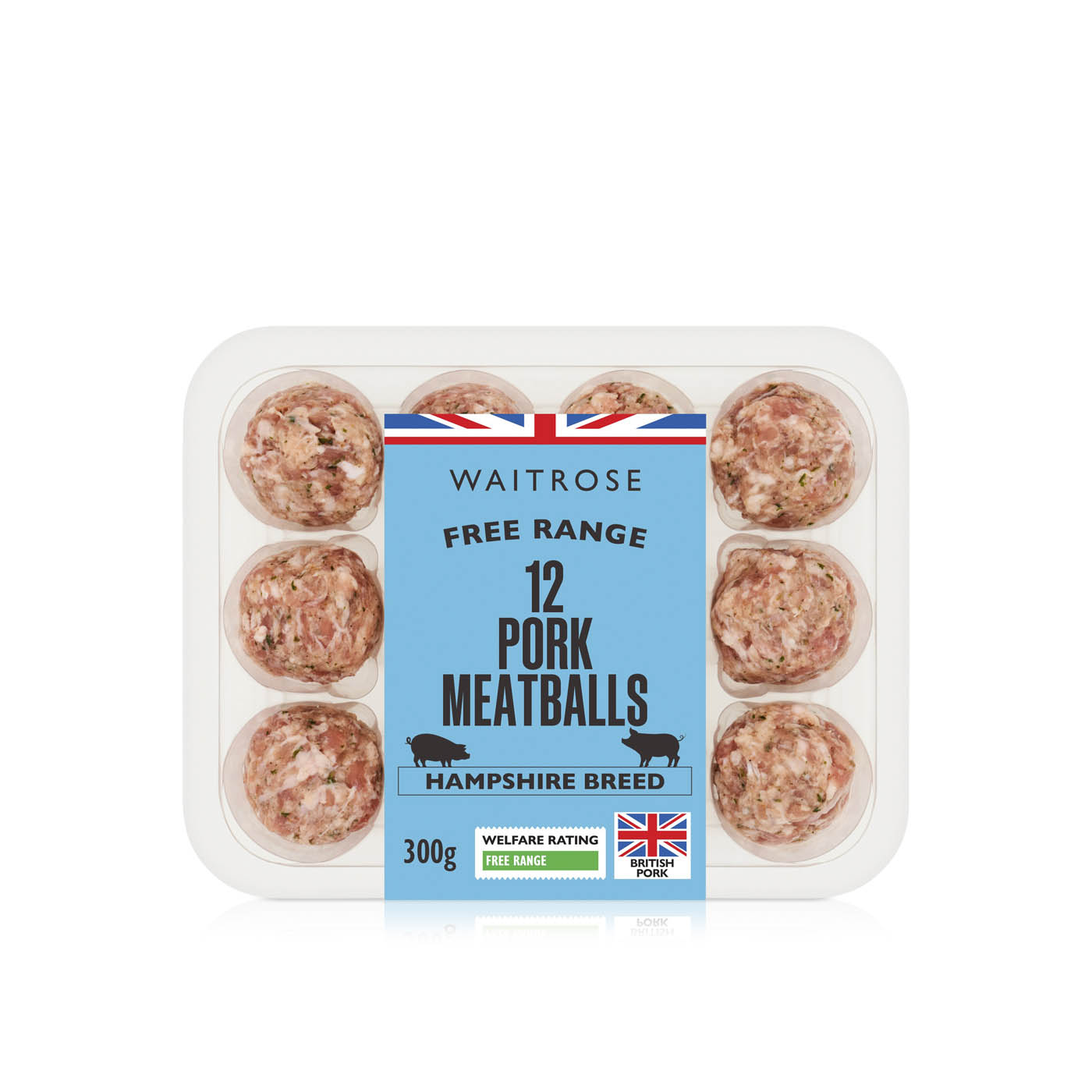 Waitrose Free Range Pork Meatballs x 12 300g