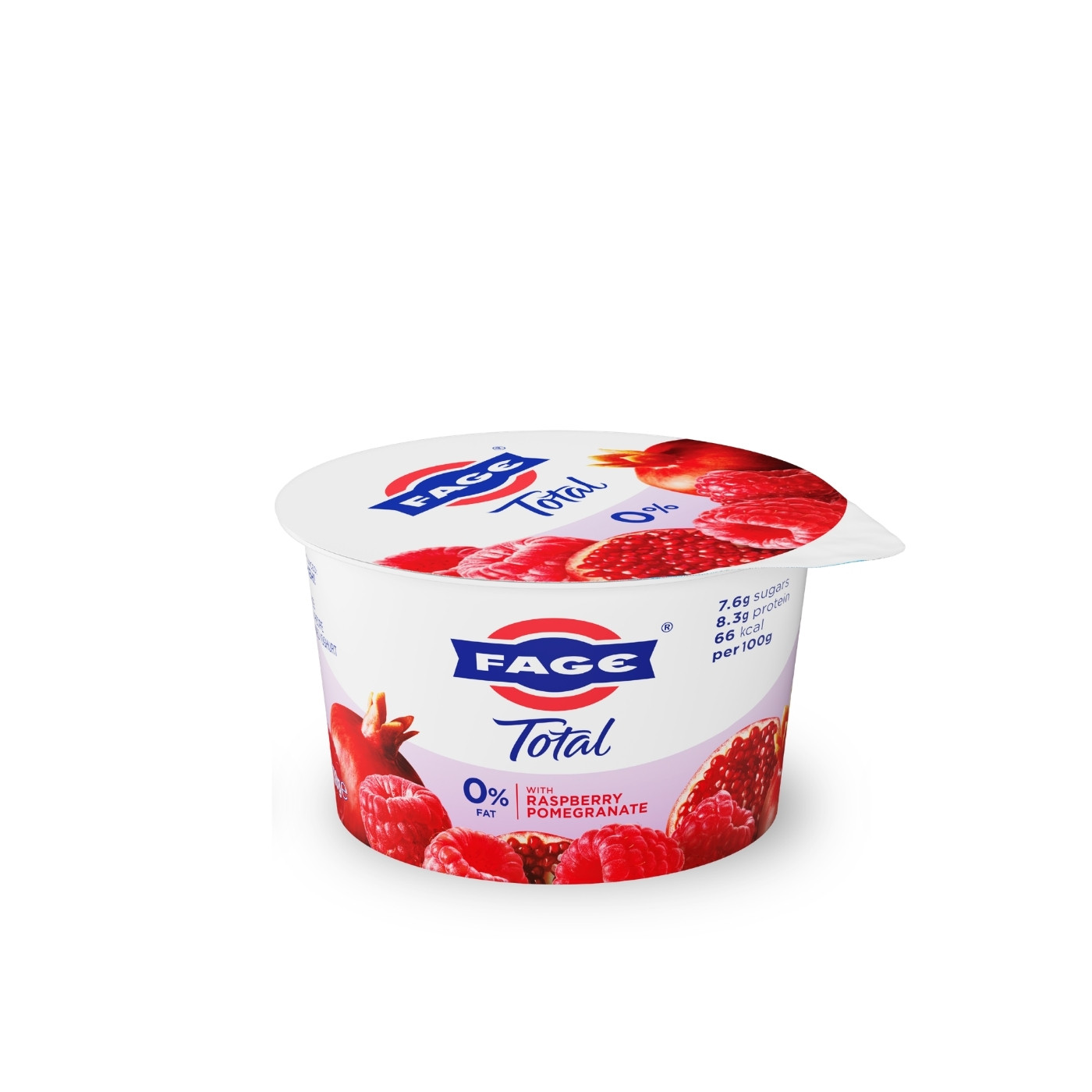 Fage Total 0% Fat Raspberry Pomegranate Greek Yoghurt Split Pot 150g