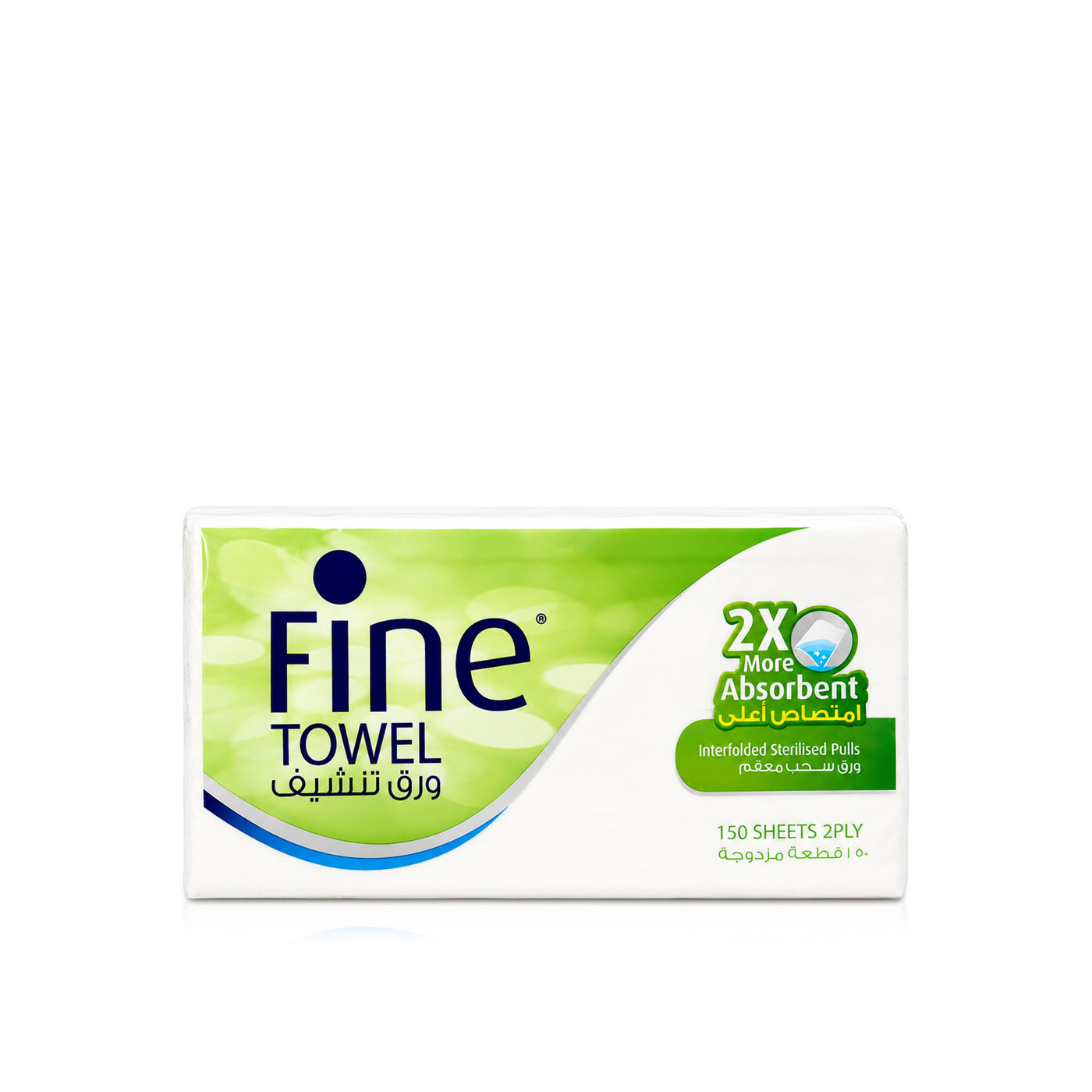 Fine 2-Ply Interfolded Sterilized Hand Towels x 150