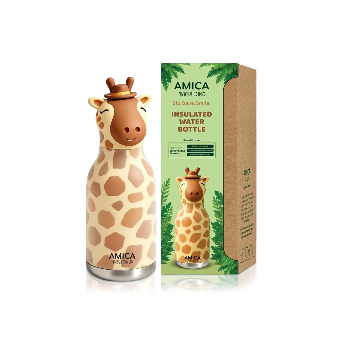 Amica Studio Gigi the Giraffe Kids Water Bottle