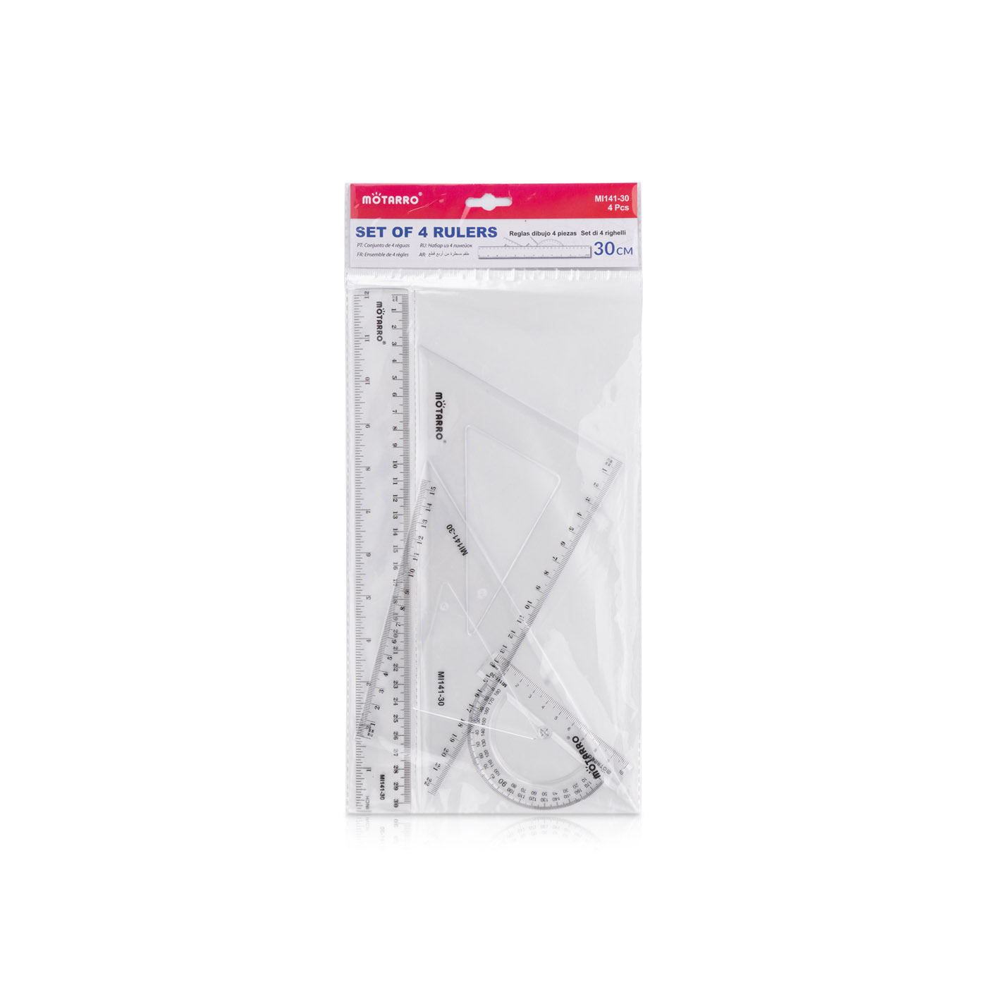 Share The Love Geometry Ruler Set x 4