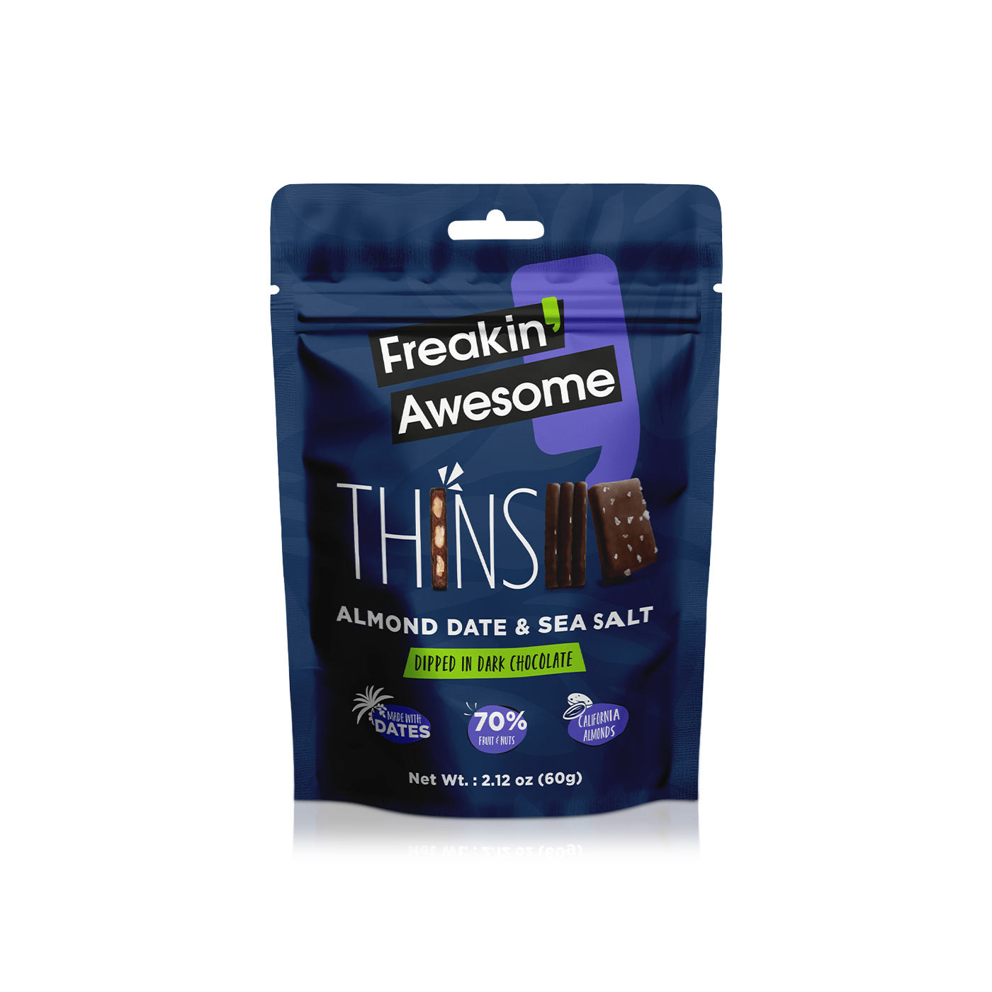 Freakin' Awesome Almond Date & Sea Salt Thins 60g