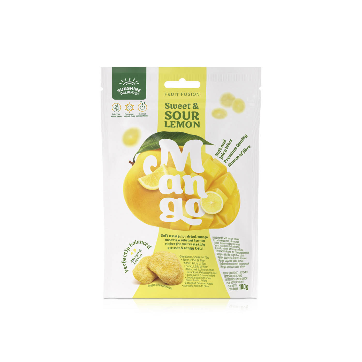 Sunshine Delights Sweet & Sour Lemon Mango 100g