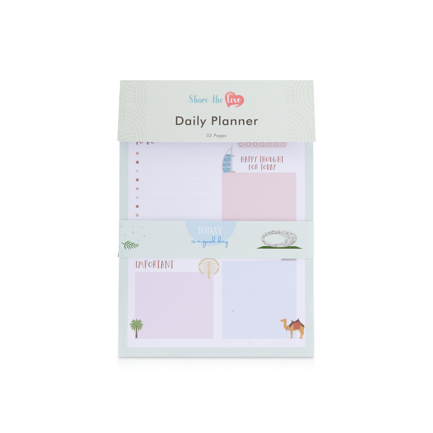 Share The Love Daily Planner Green