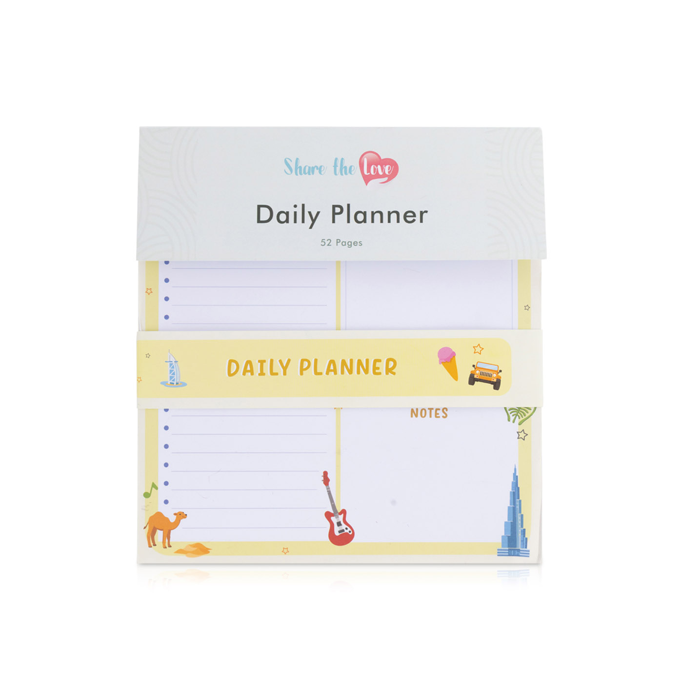 Share The Love Daily Planner Yellow