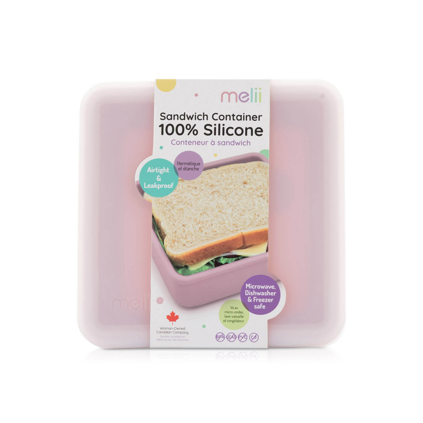 Melii Silicone Sandwich Box Pink