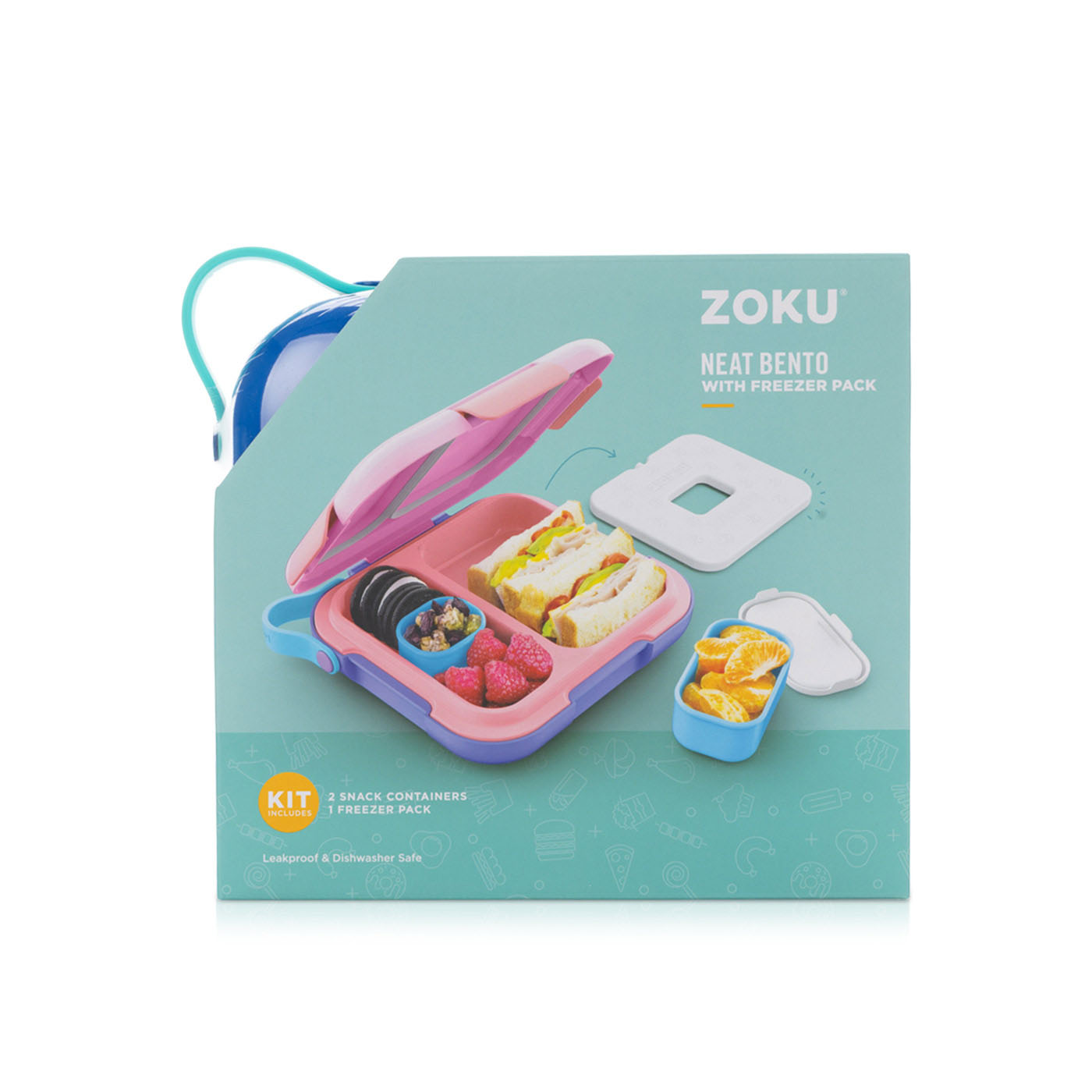 Zoku Neat Bento with Freezer Pack Blue