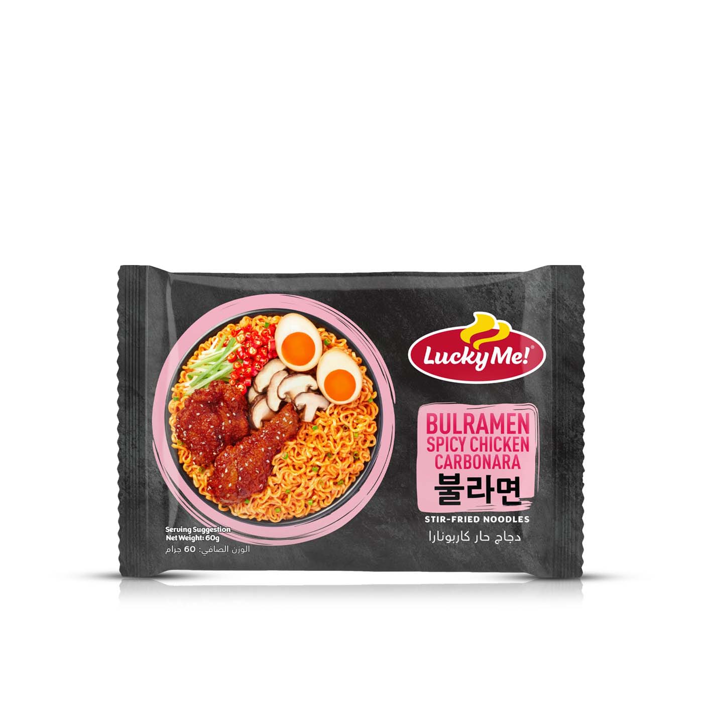Lucky Me! Spicy Chicken Carbonara Bulramen Noodles 60g