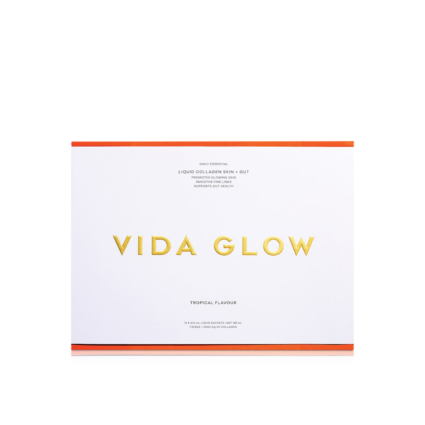 Vida Glow Topical Skin + Gut Liquid Collagen Sachets 12.5ml x 15
