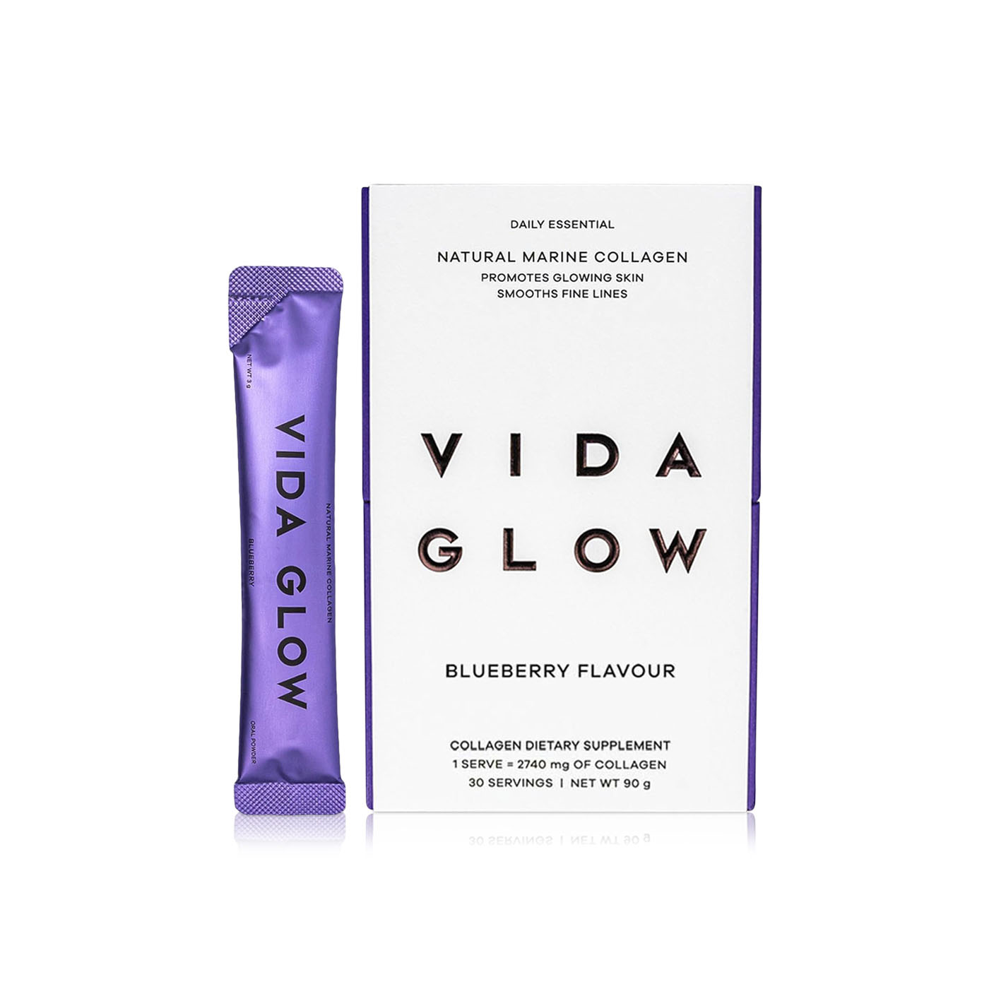 Vida Glow Blueberry Natural Marine Collagen 3g x 30