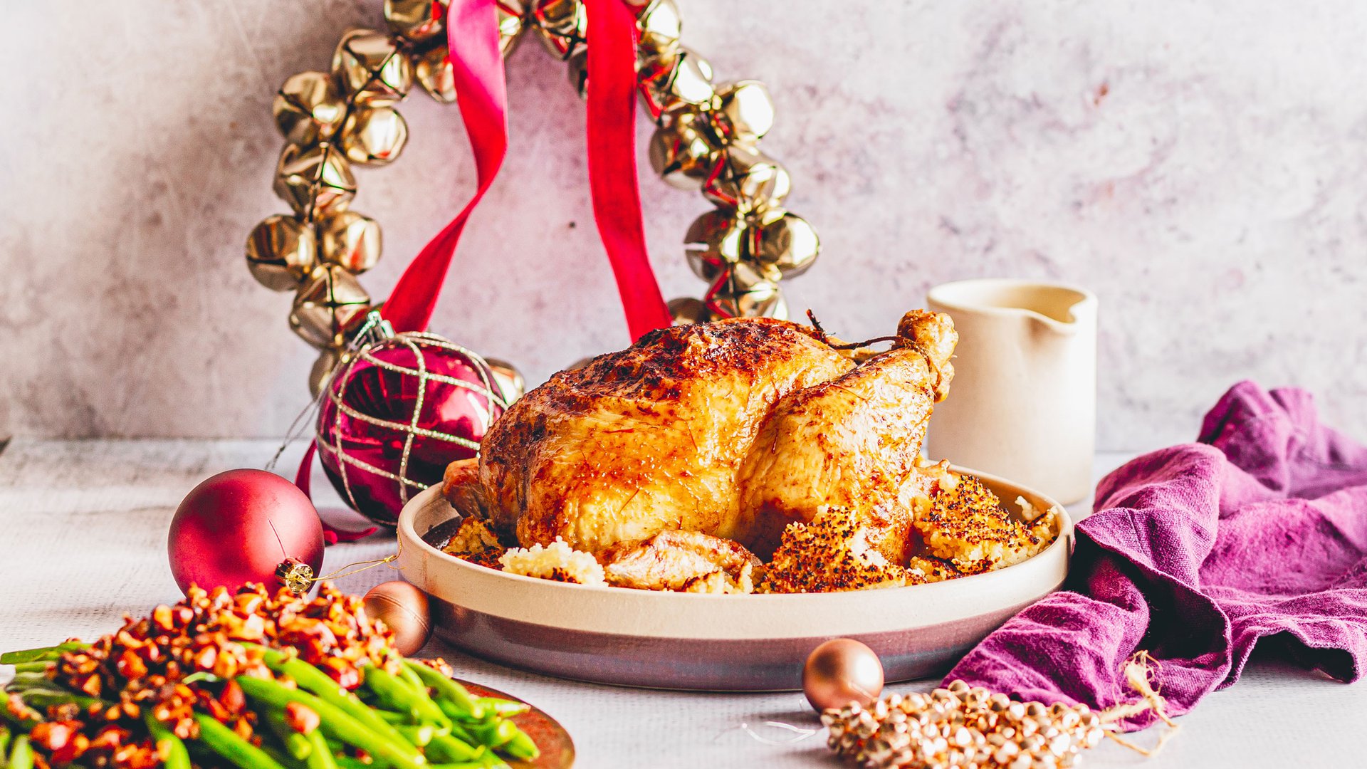 Saffronroasted chicken with couscous tahdig recipe Spinneys UAE