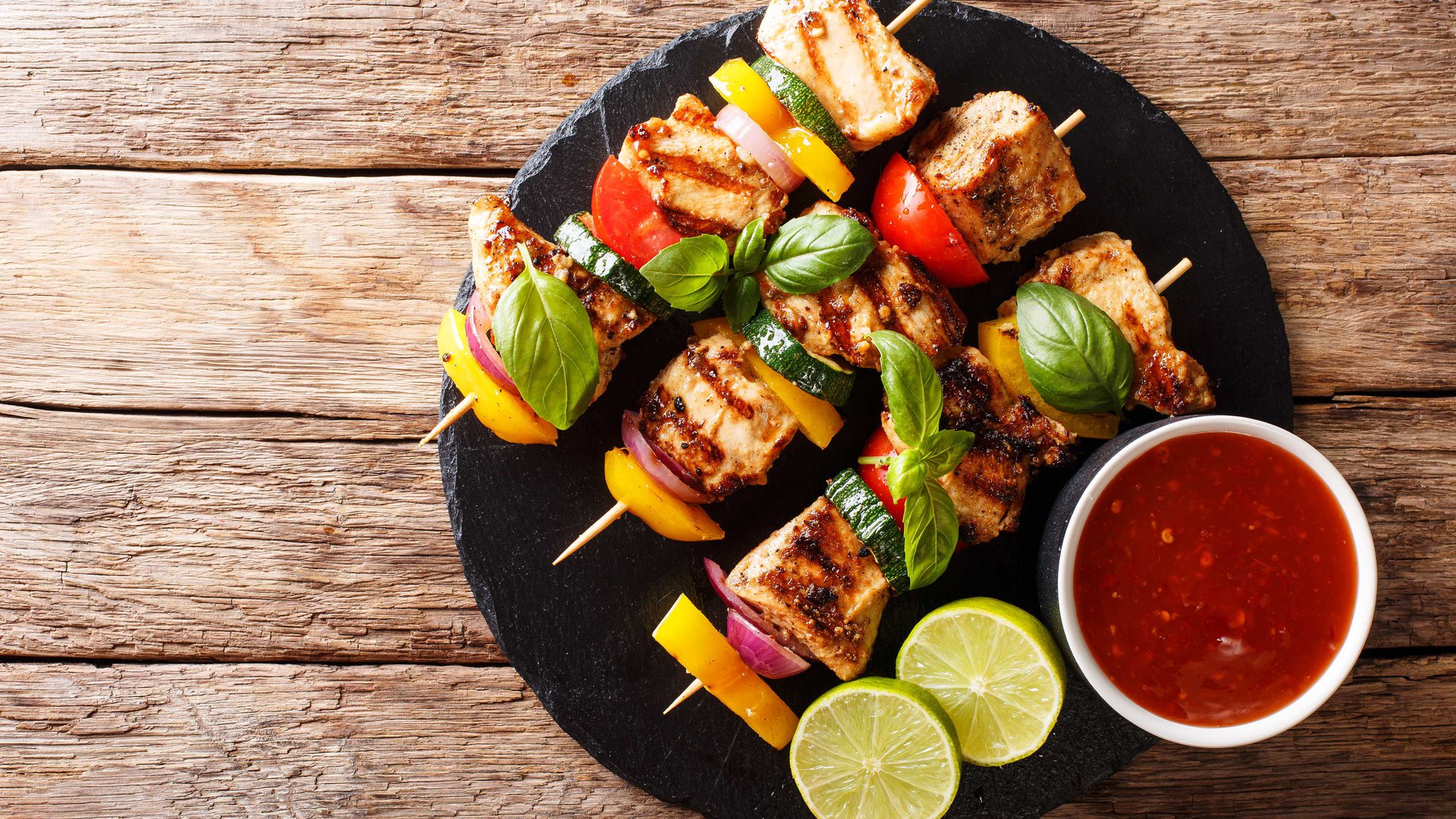 Quick and easy chicken kebabs