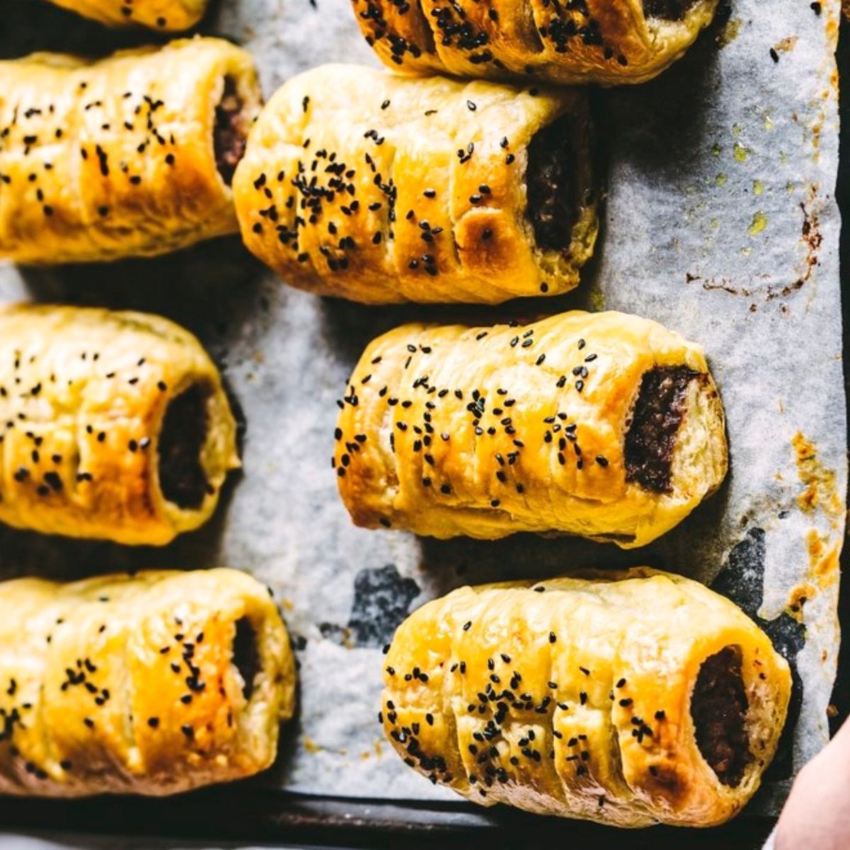 Lamb and rosemary sausage rolls