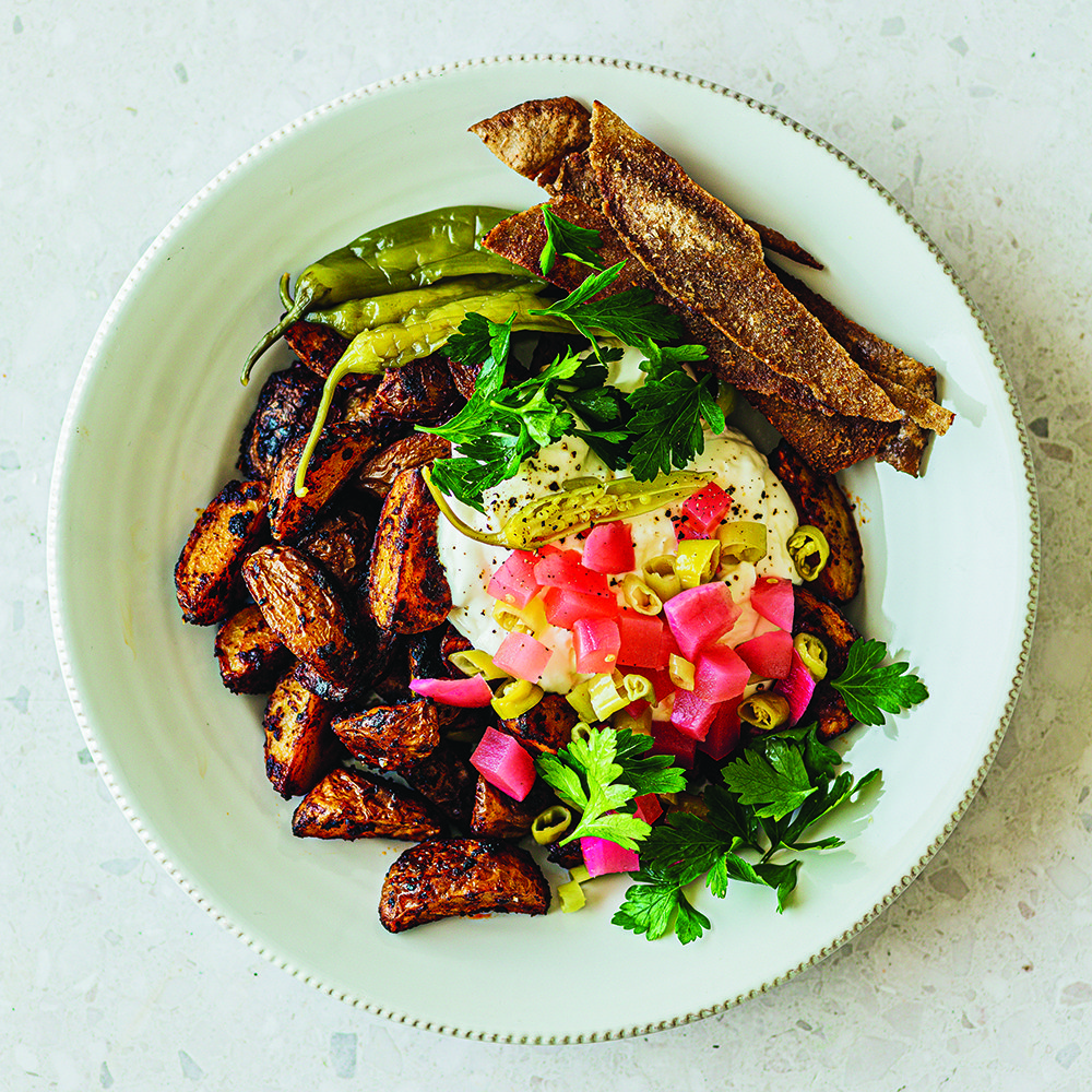 Shawarma-style potato salad