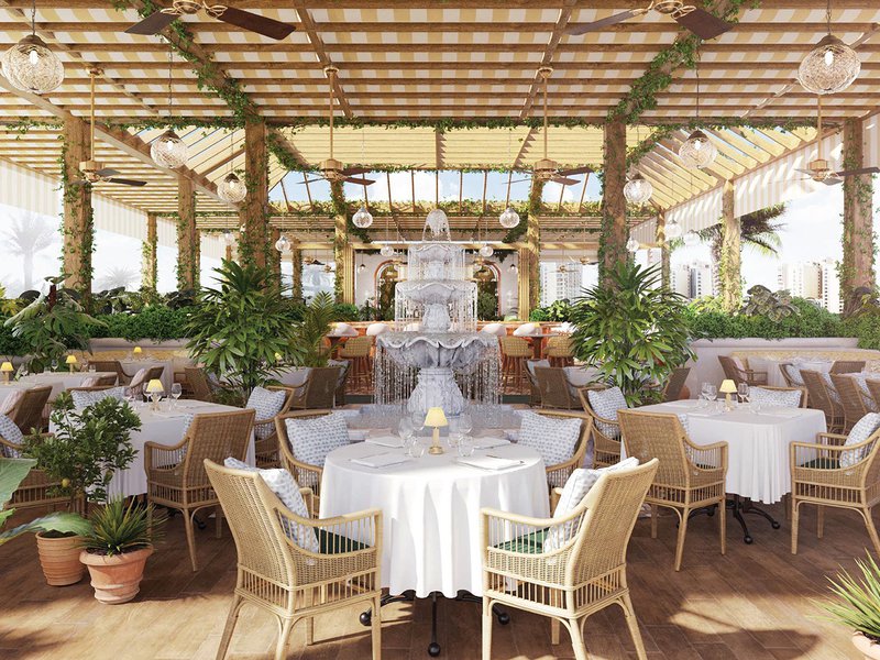 Amalfi lemon delice at Signor Sassi  | The interiors of Signor are Art Deco-themed