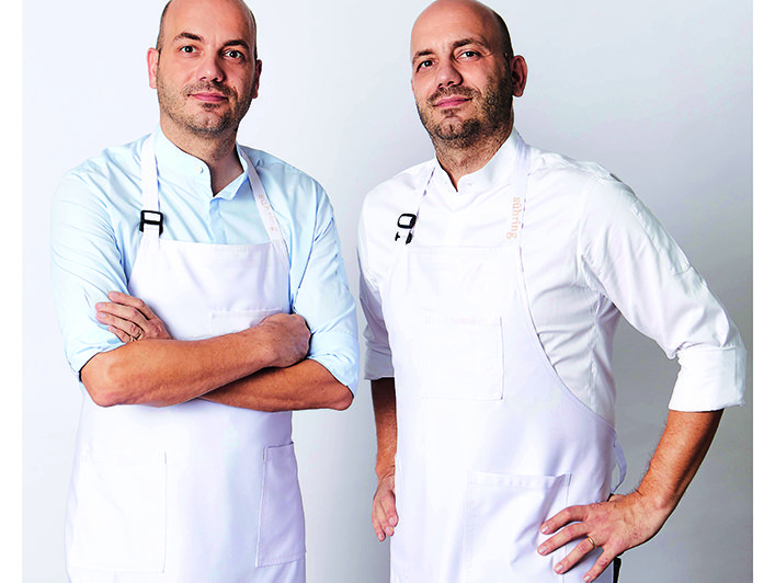 Smoked sturgeon and caviar at Sühring | the Sühring twins’ famed Enleta | Mathias and Thomas Sühring