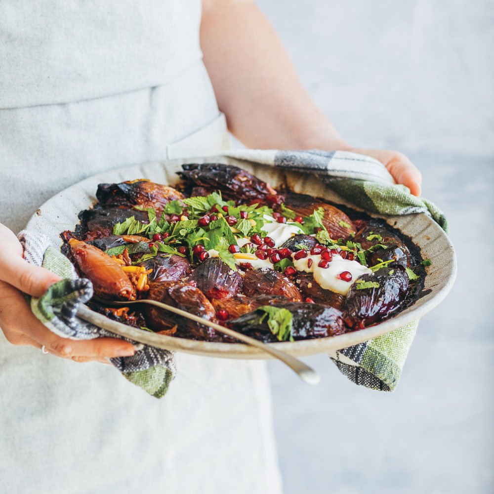 Sweet-and-sour stuffed onions