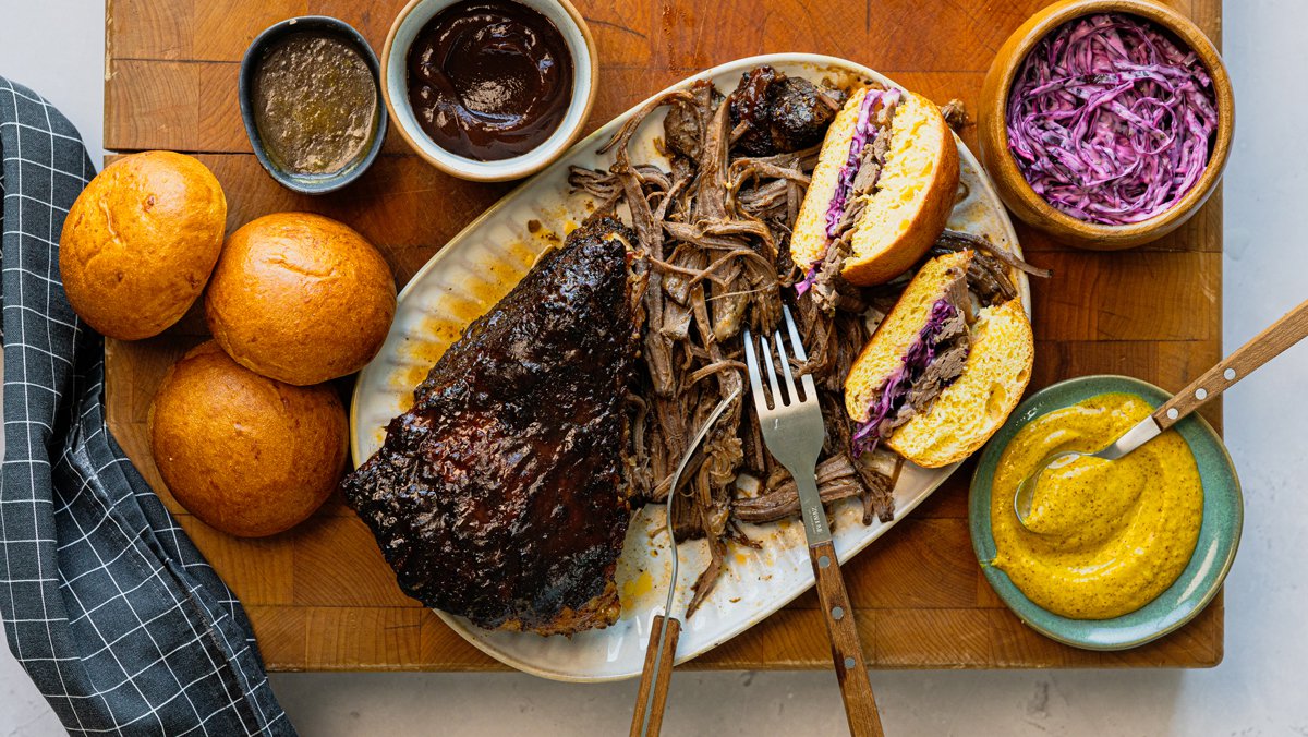 Sweet 'n smoky BBQ beef brisket