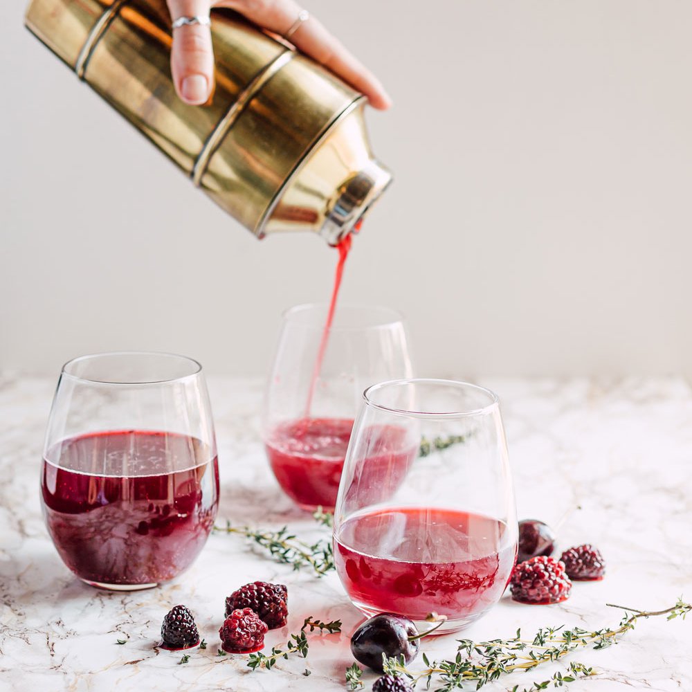 مشروب برامبل بالزعتر وتوت العليق الأسود