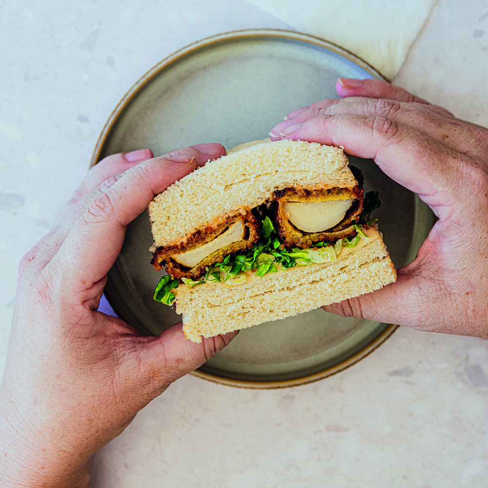 Mushroom katsu sando